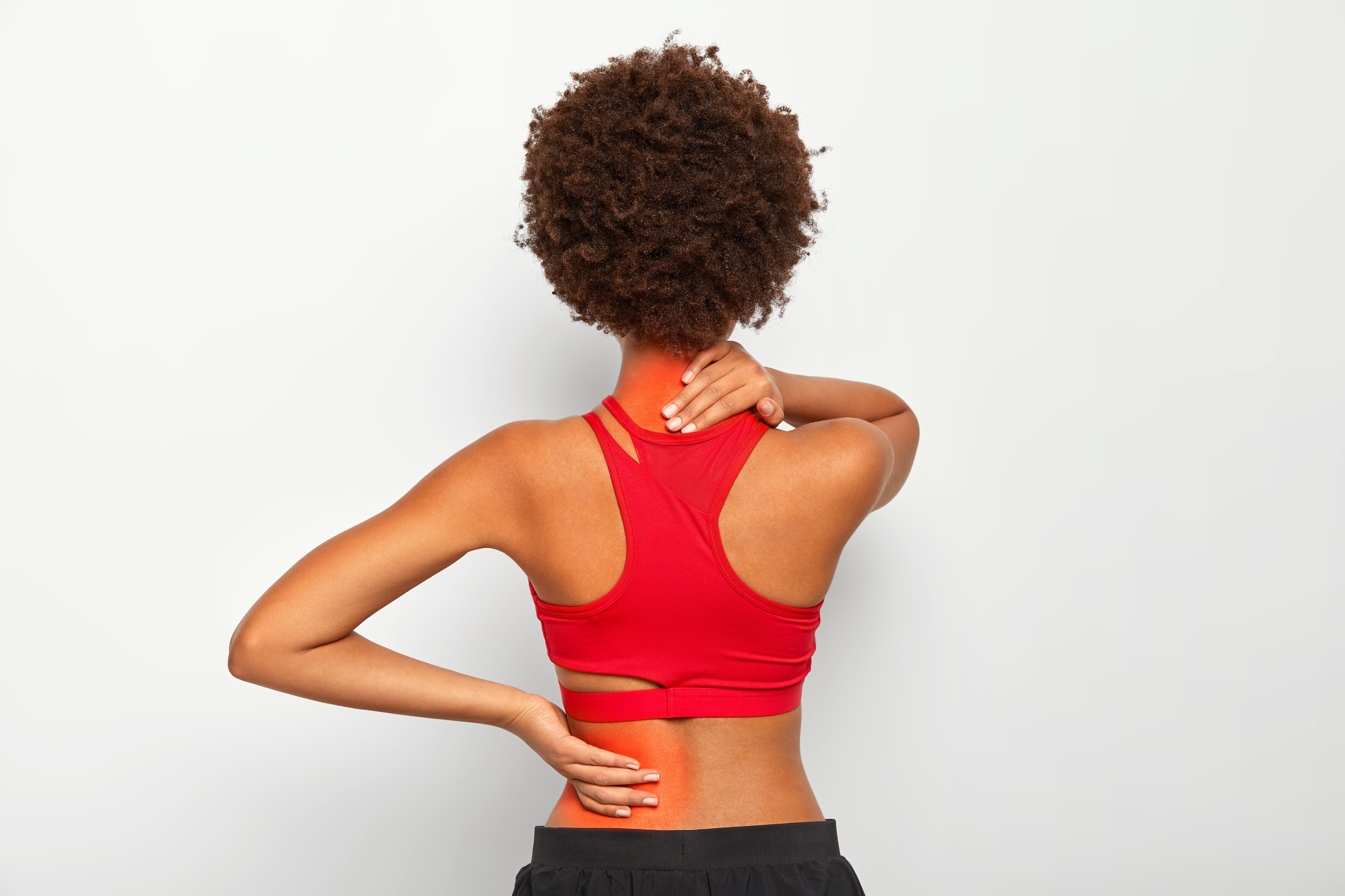 Trigger point therapy treatment on shoulder